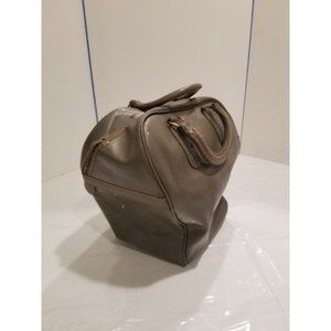 Vintage Brunswick Gray Leather Bowling‎ Bag 12 x 12 x 7